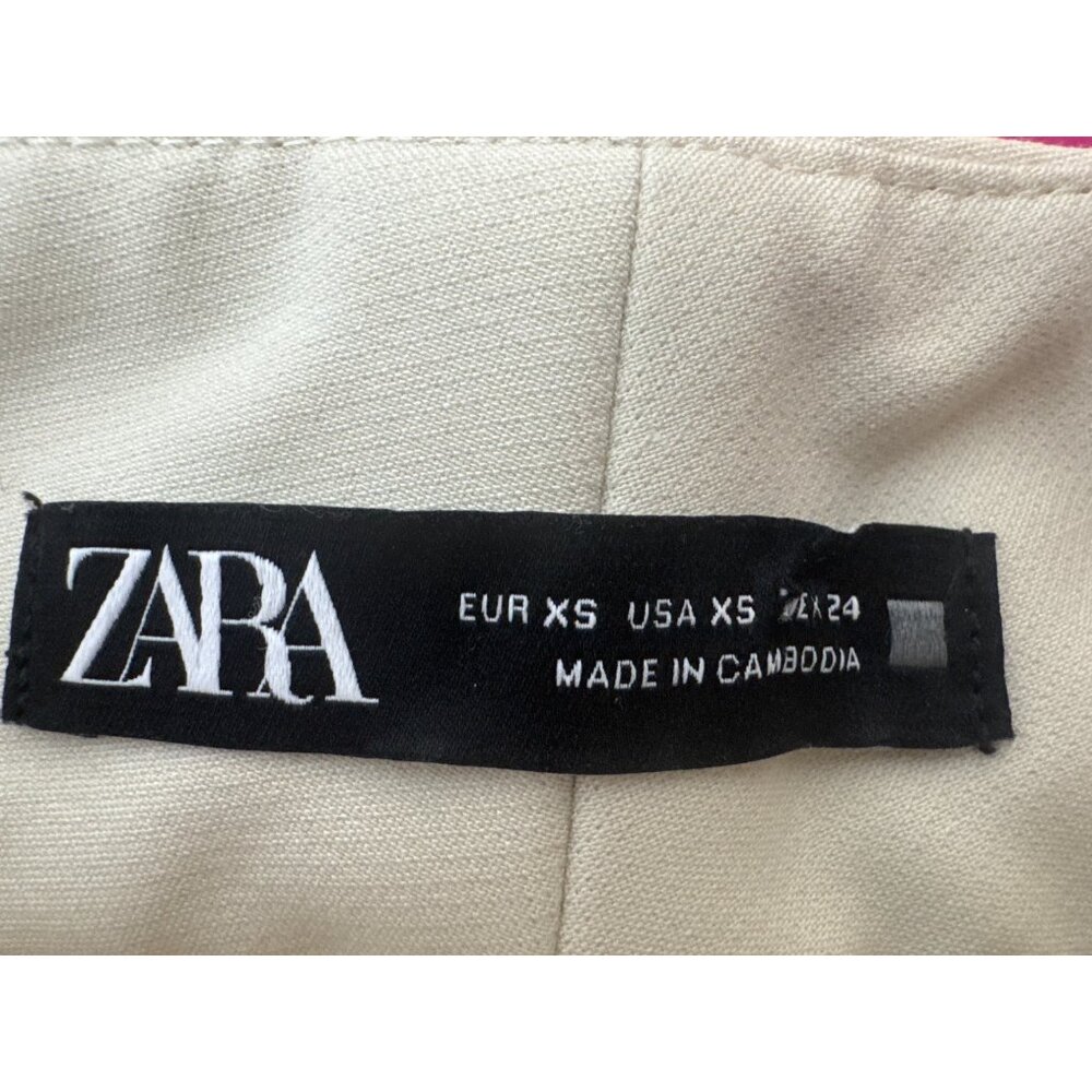 NWOT ZARA XS High-Waist Trousers With Wide Belt Neutral Cream High Rise - Picture 7 of 16